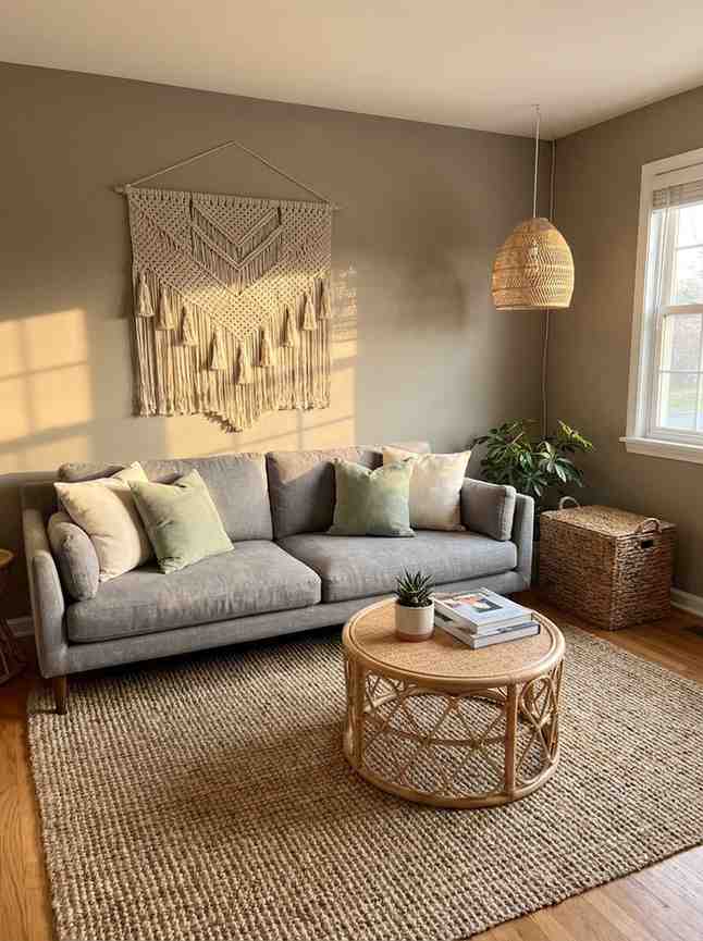 Boho modern living room with gra 202606242324