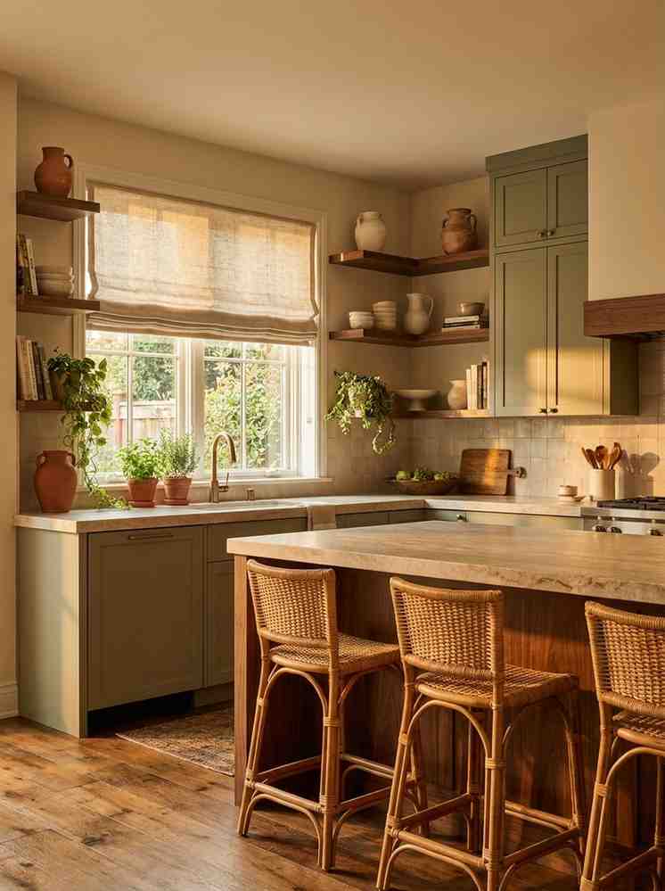 Kitchen Design Ideas 2026 Warm organic modern luxury kitchen