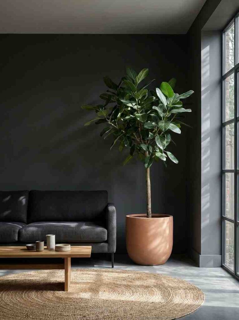 Living room with Ficus Audrey 202606242324