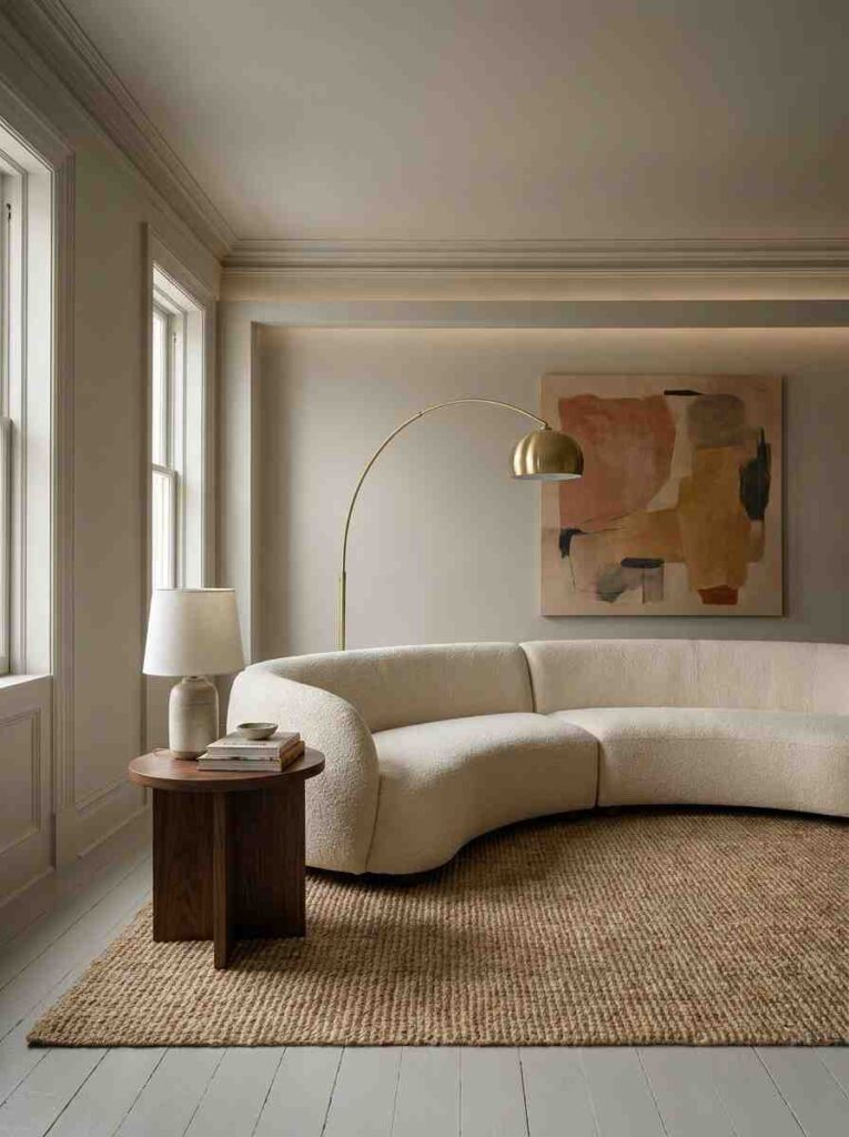 Living room with gray walls 202606242320