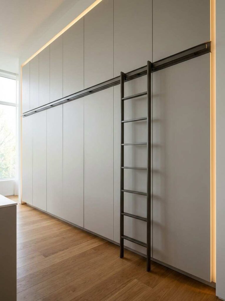 Kitchen Design Ideas 2026 Sleek luxury kitchen wall with dramatic full-height floor-to-ceiling cabinetry.