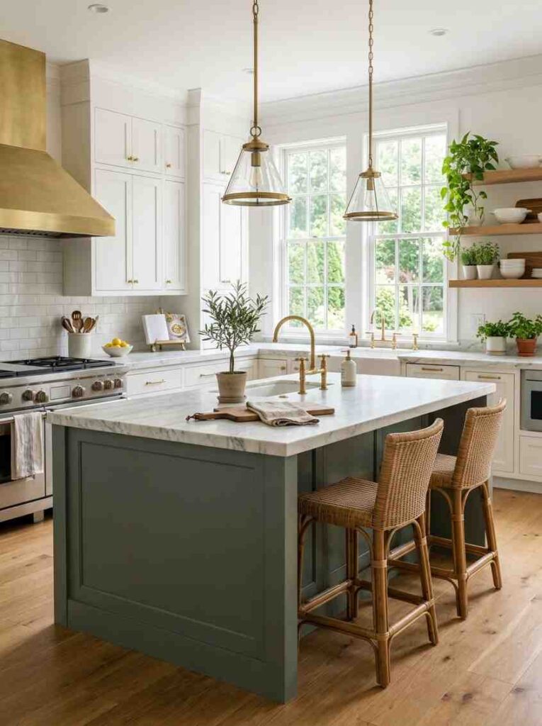 Kitchen Design Ideas 2026 Bright airy luxury kitchen