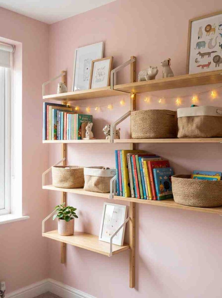 Modular wall shelving system bed 202606271357