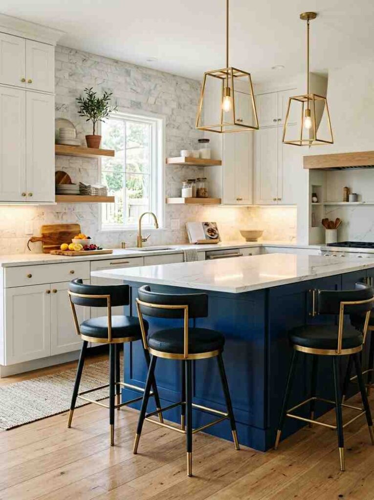 SW Naval two-tone island luxury kitchen ideas 2026
