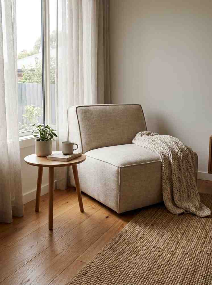 Armless chair in living room 202607032235
