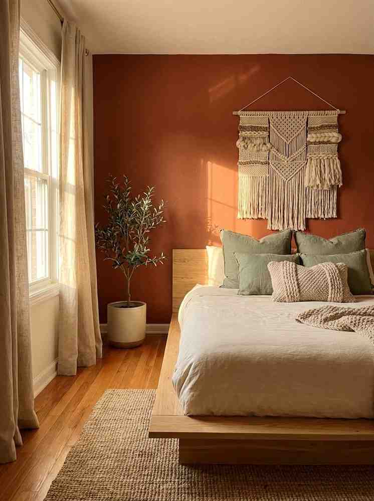 Image showing cozy bedroom ideas 2026 with two tone room color