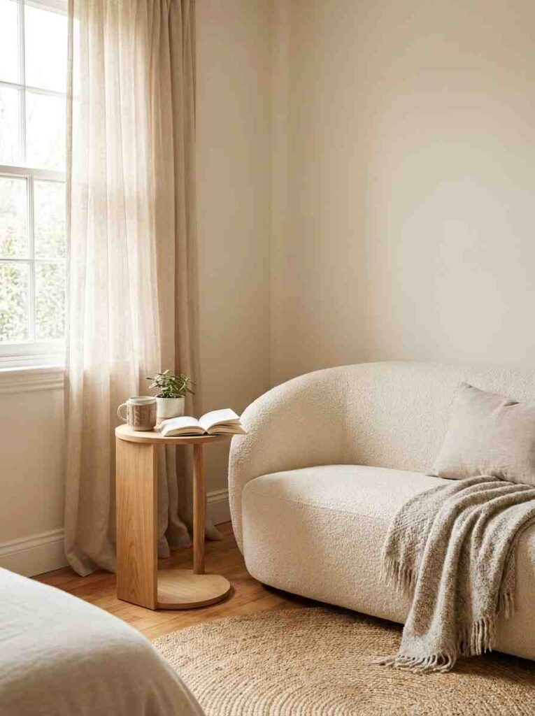 Bedroom corner reading nook 202607062310
