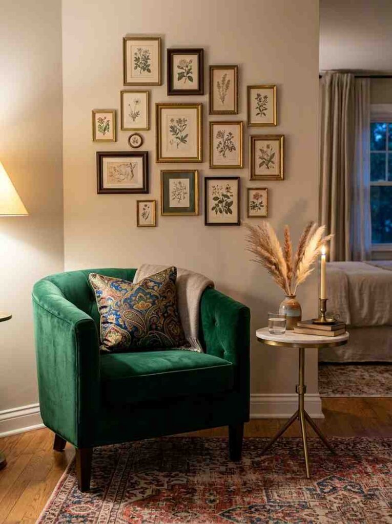 Bedroom sitting corner eclectic 202607221649