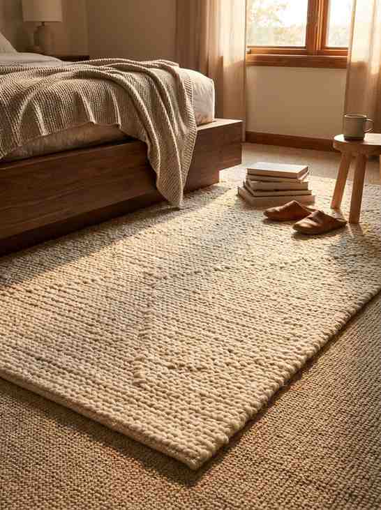 Bedroom with wool rug 202607051855
