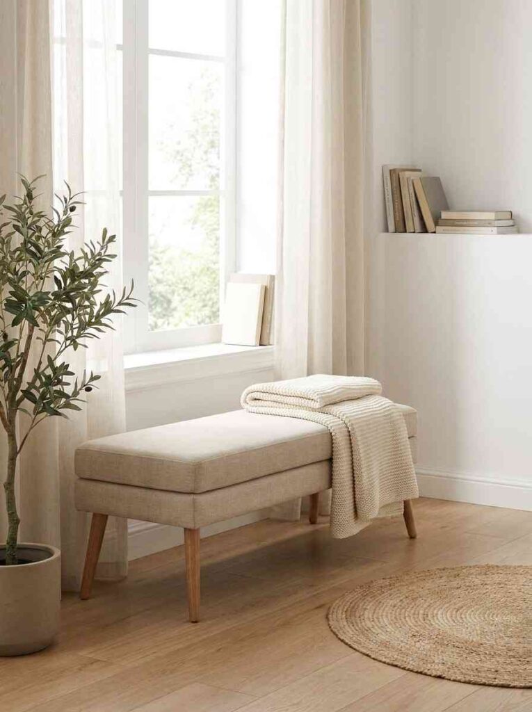 Bench under window living room 202607032235