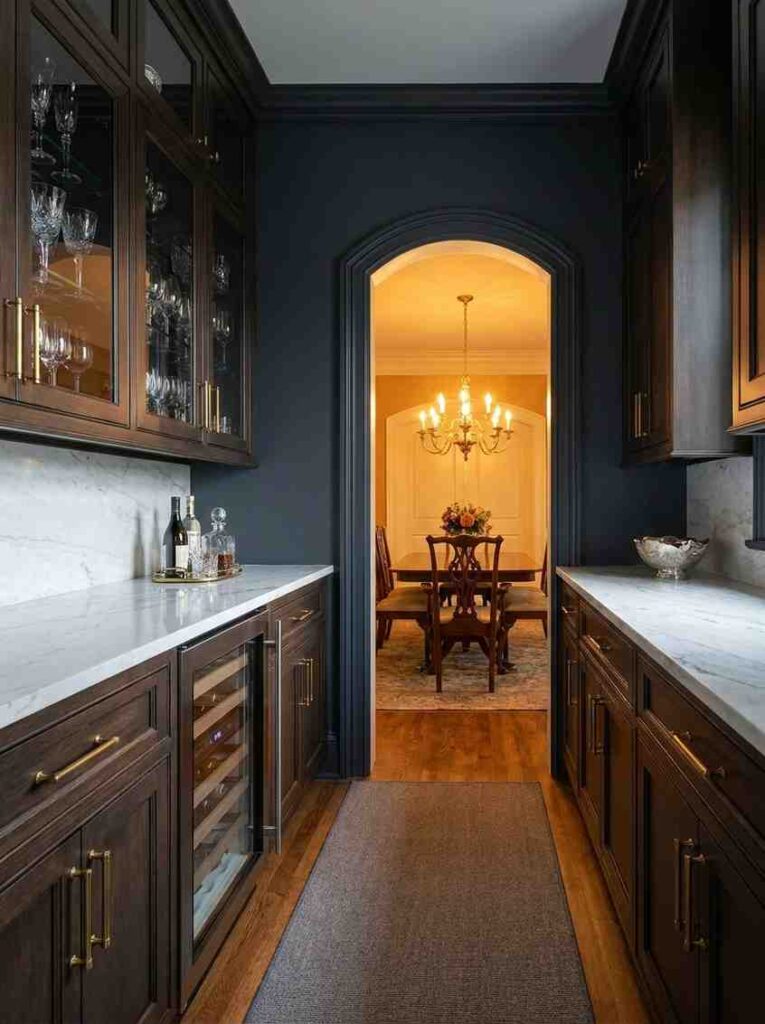 Butler pantry with wine fridge 202607111348