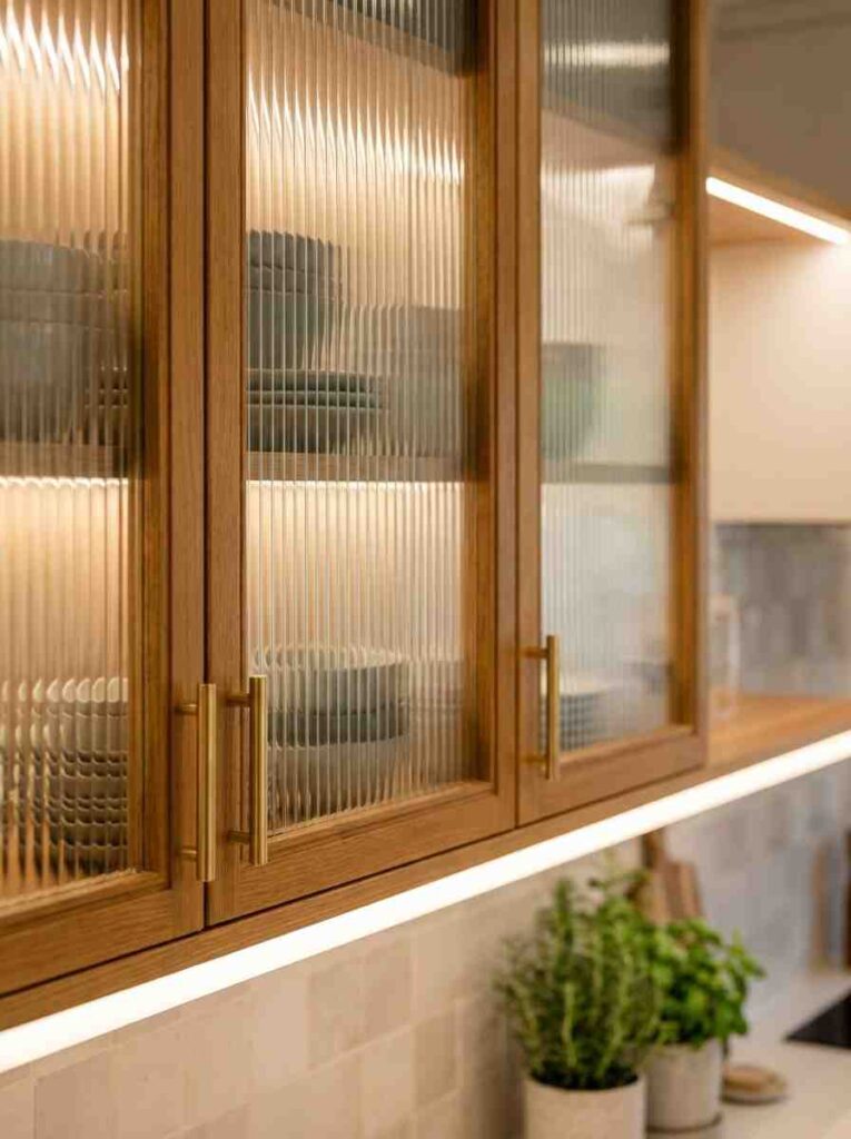 Cabinets with reeded glass fronts 202607041759