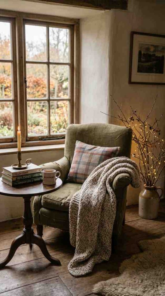 Cozy farmhouse reading nook 202607210949
