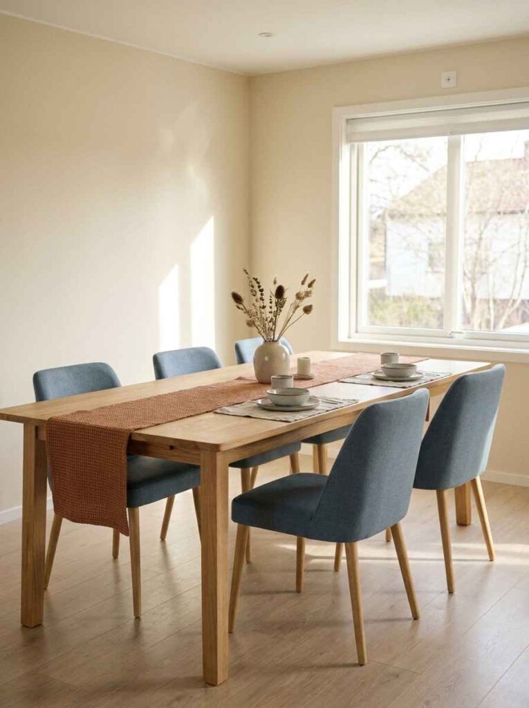 Dining room with wood table 202607090057 2