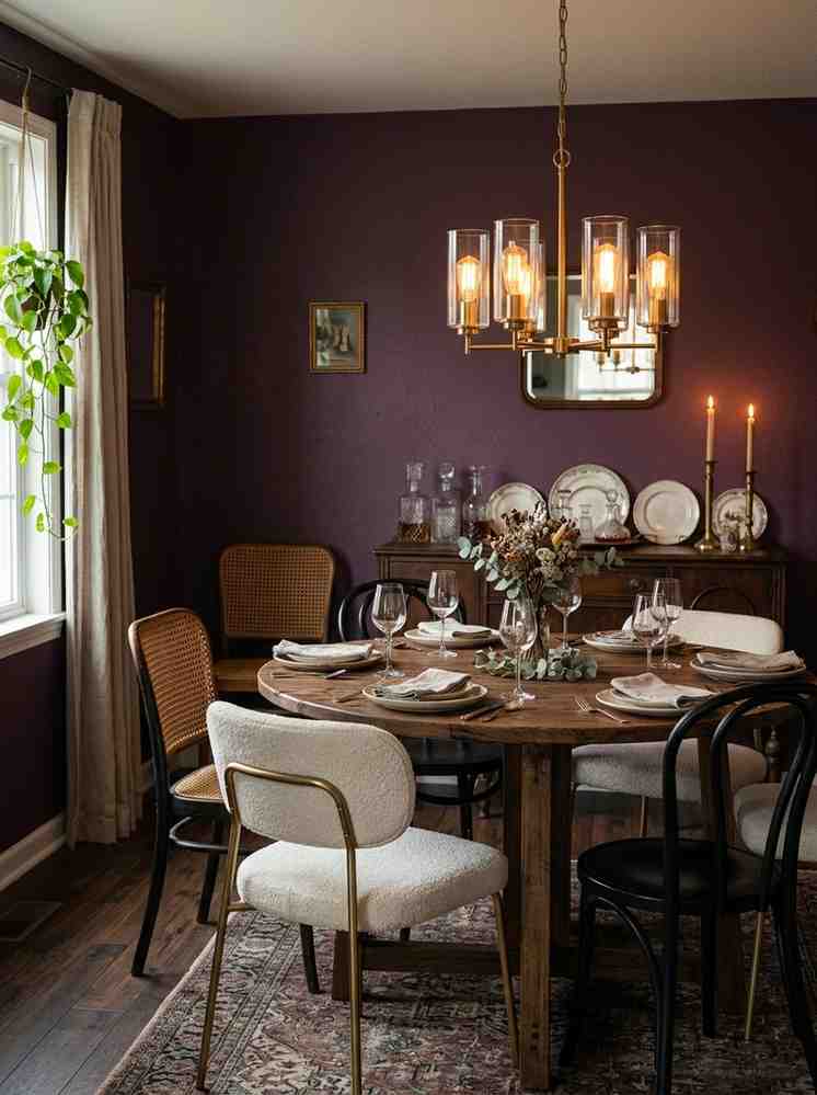 Eclectic dining room with walnut 202607221649