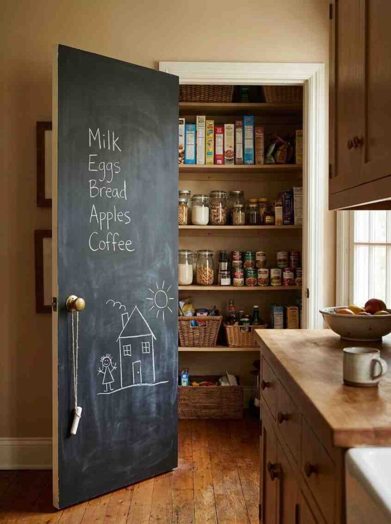 Family kitchen chalkboard pantry 202607121554