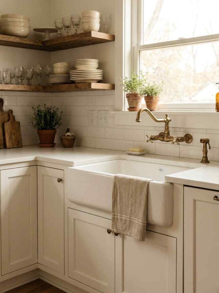 Farmhouse kitchen with white cab 202607041759