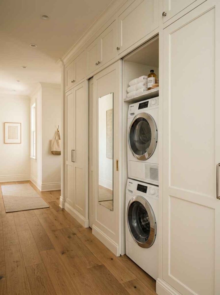 Hallway with built in cabinetry 202607160005
