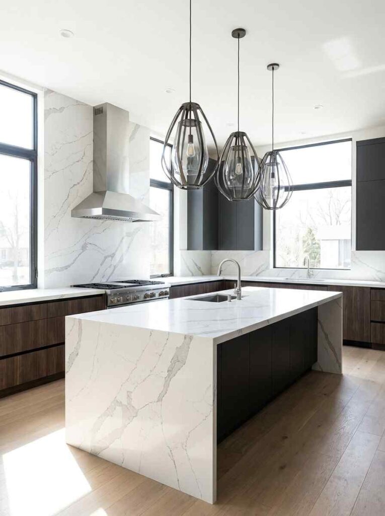 Kitchen island with waterfall co 202607041751
