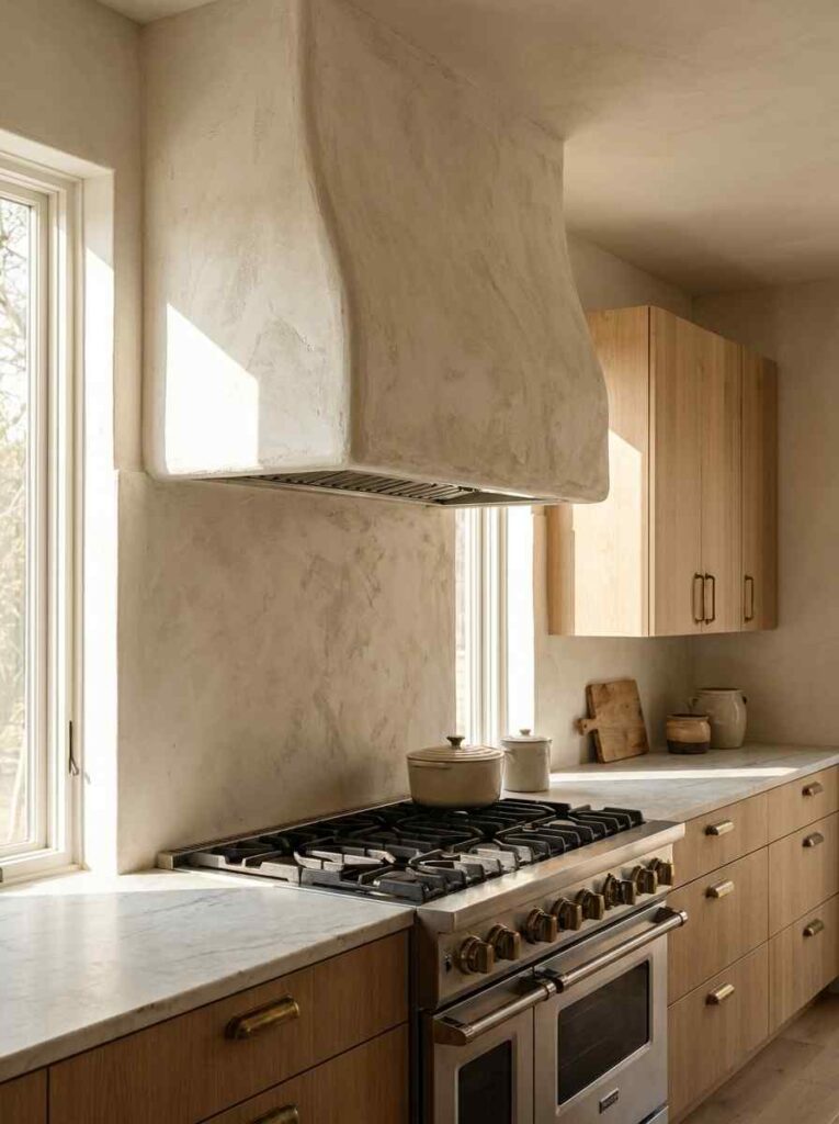 Kitchen with plaster range hood 202607041759 1