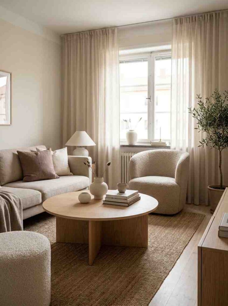Living room with coffee table 202607032235