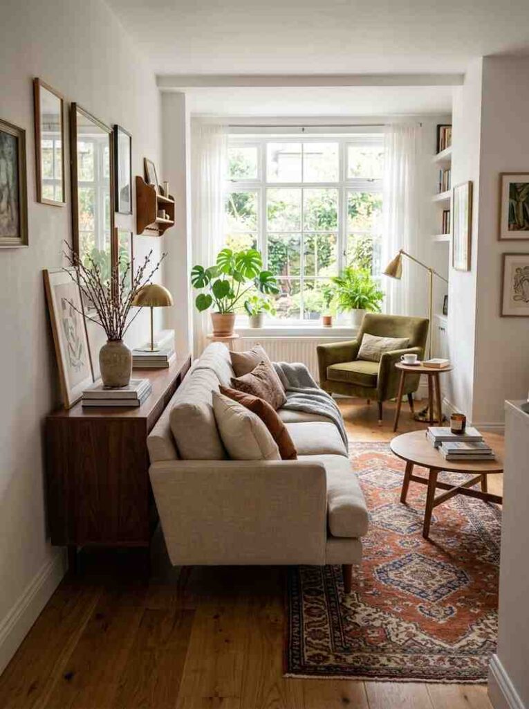 Living room with floating sofa 202607231617