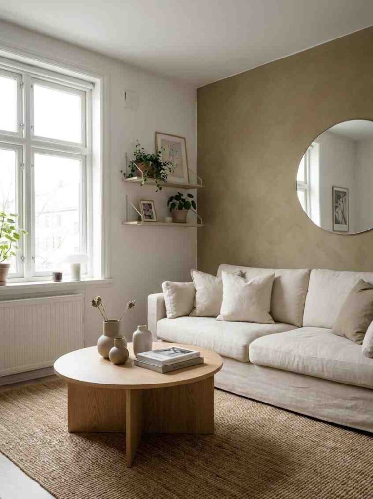 Living room with khaki accent 202607032235
