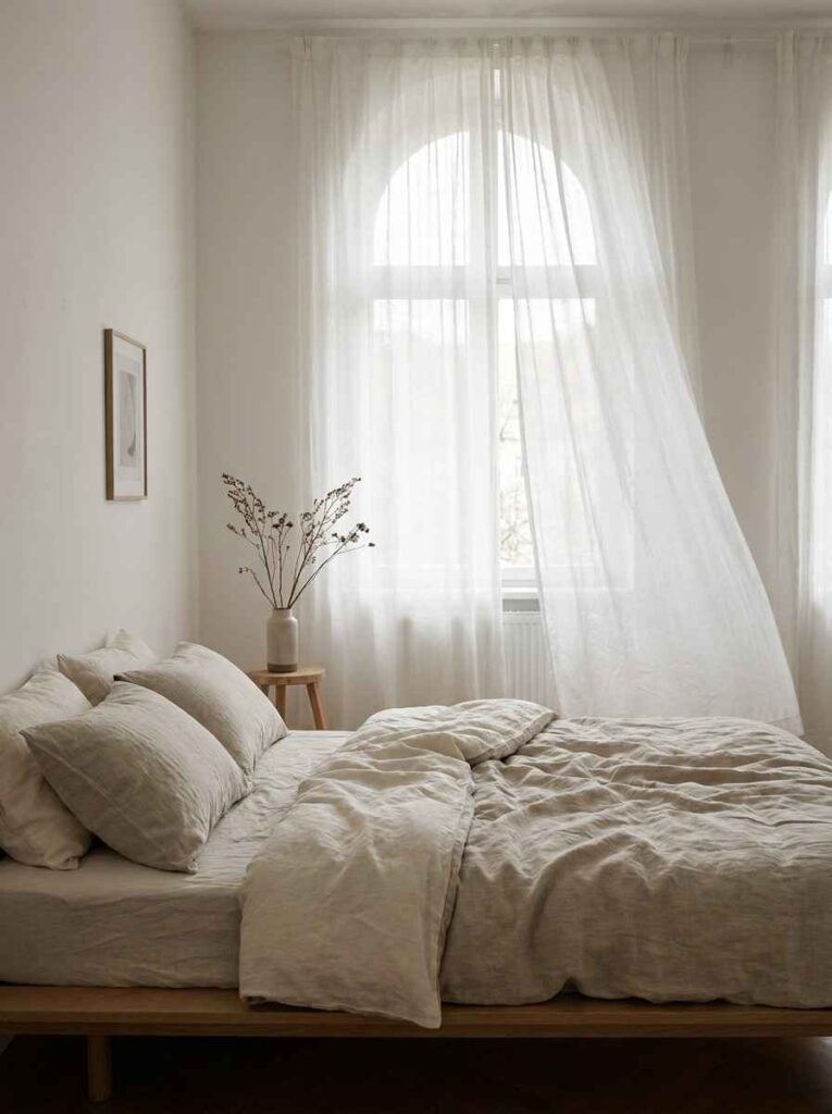 Minimalist bedroom window curtai 202607062310