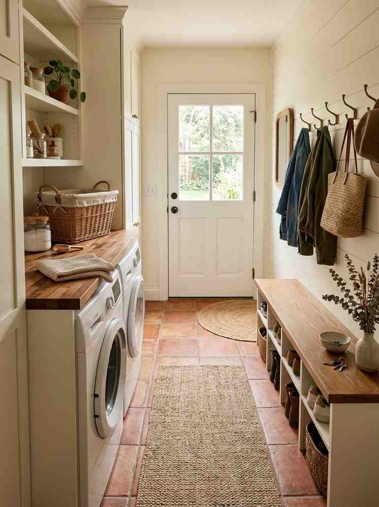 Mudroom laundry room with tile 202607160005