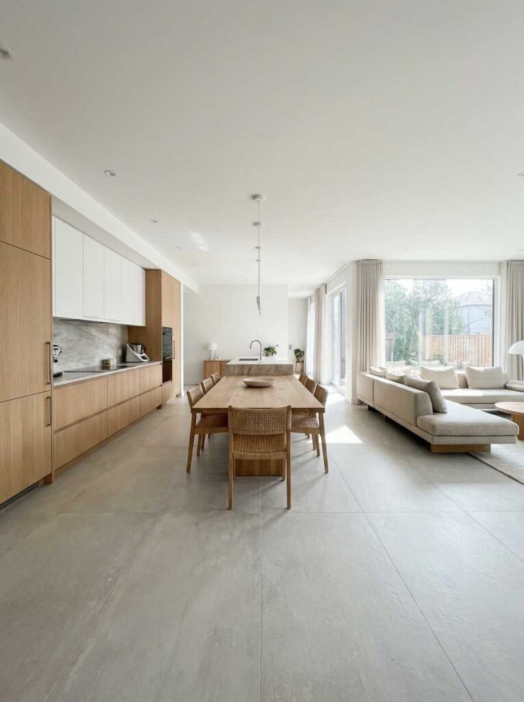 Open concept home tile flooring 202607041759