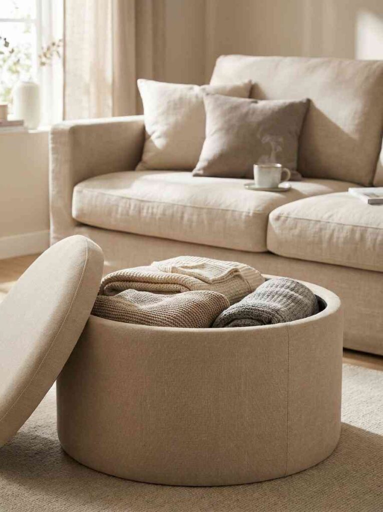 Ottoman used as coffee table 202607032235