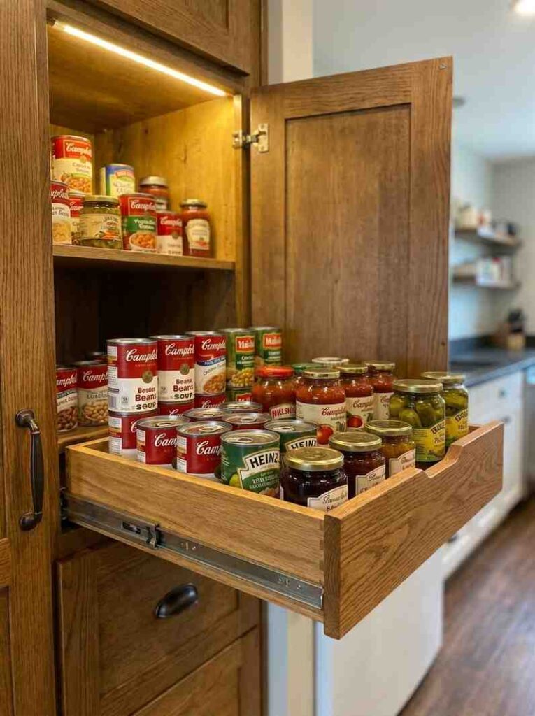 Pantry cabinet with pull out shelf 202607101816