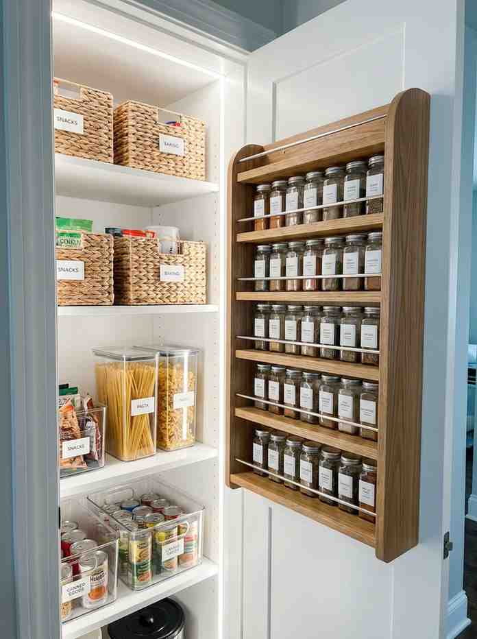 Pantry closet with spice rack 202607111348