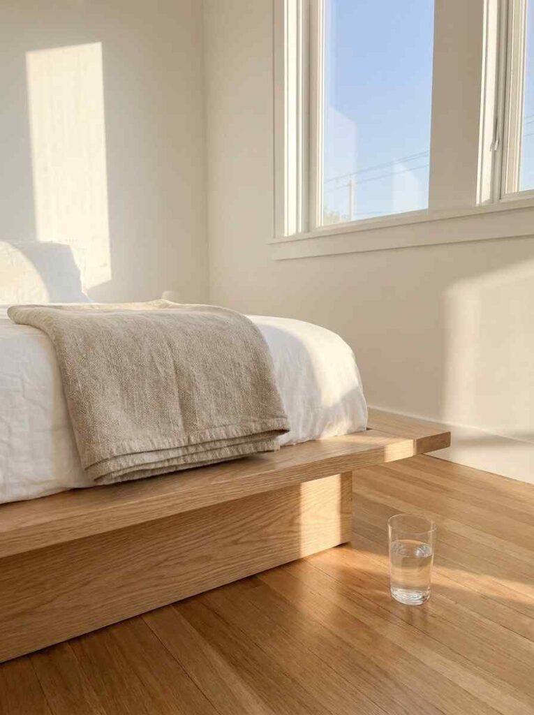 Platform bed frame minimalist be 202607062310