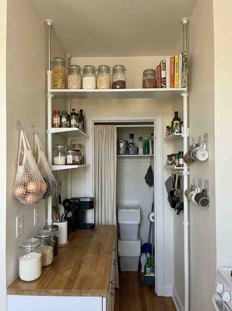 Rental apartment kitchen shelves 202607101829