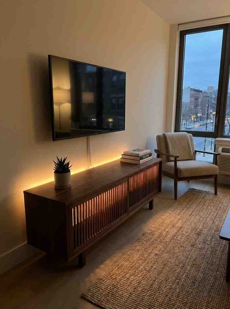 TV console in living room 202607032235