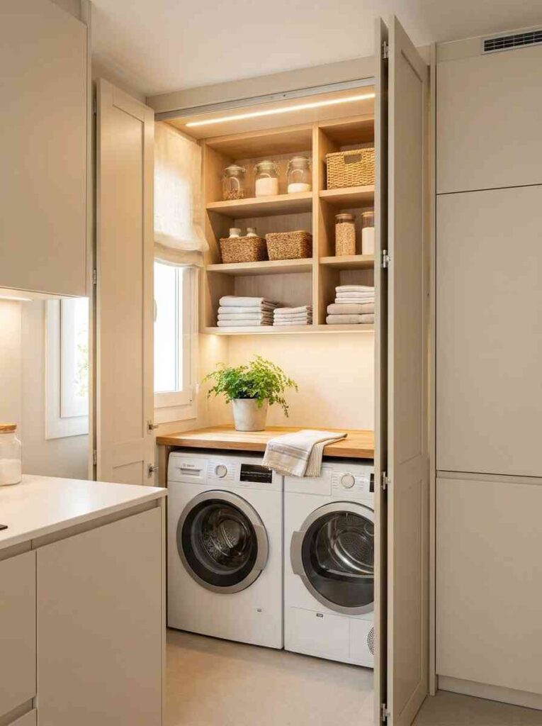 Utility nook with washer dryer 202607121554
