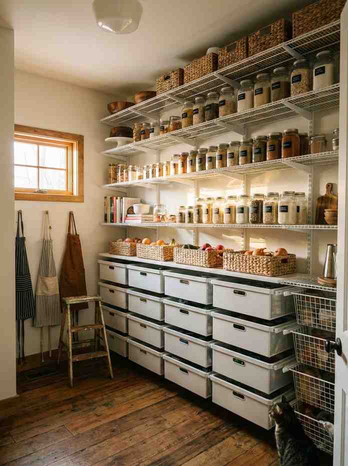 Walk in pantry with modular shel 202607091956