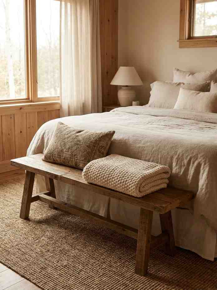 Image showing cozy bedroom ideas 2026 with wooden theme