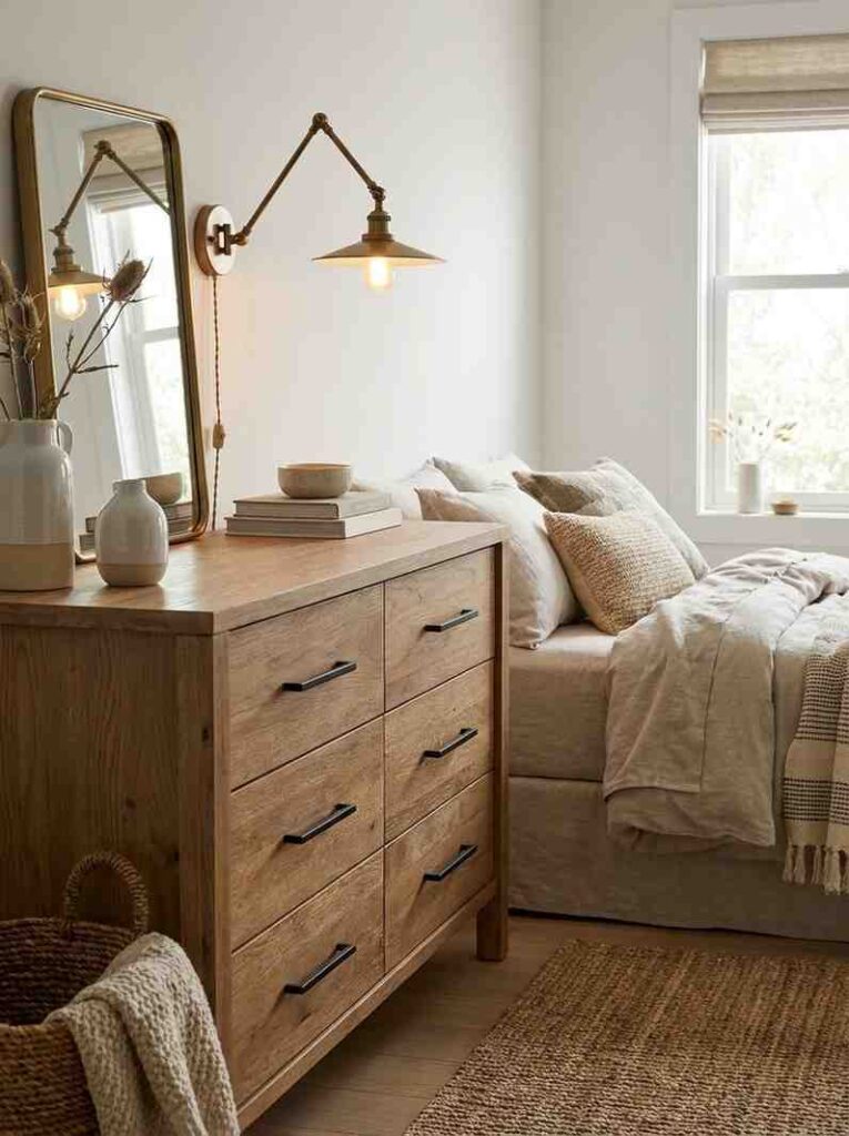 Image showing cozy bedroom ideas 2026 with wooden table