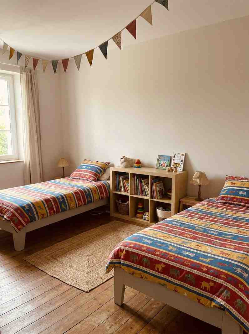 21 Small Bedroom Ideas 2026 Small shared bedroom ideas for two kids with bookshelf divider