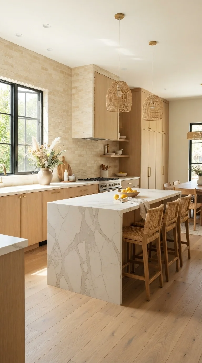 1. Organic Modernism with Warm Wood Tones