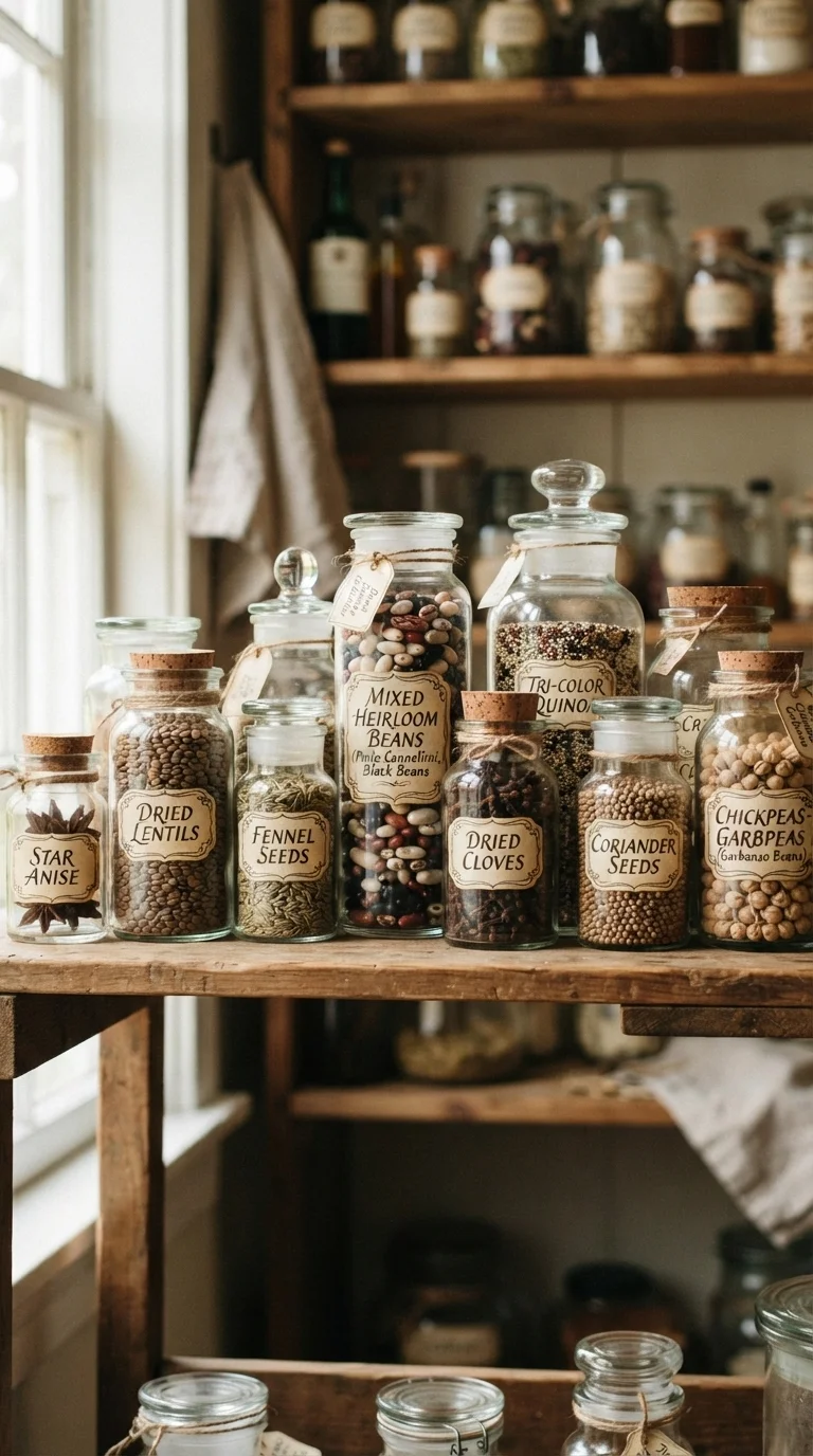 11. Apothecary Jar Pantry Organization
