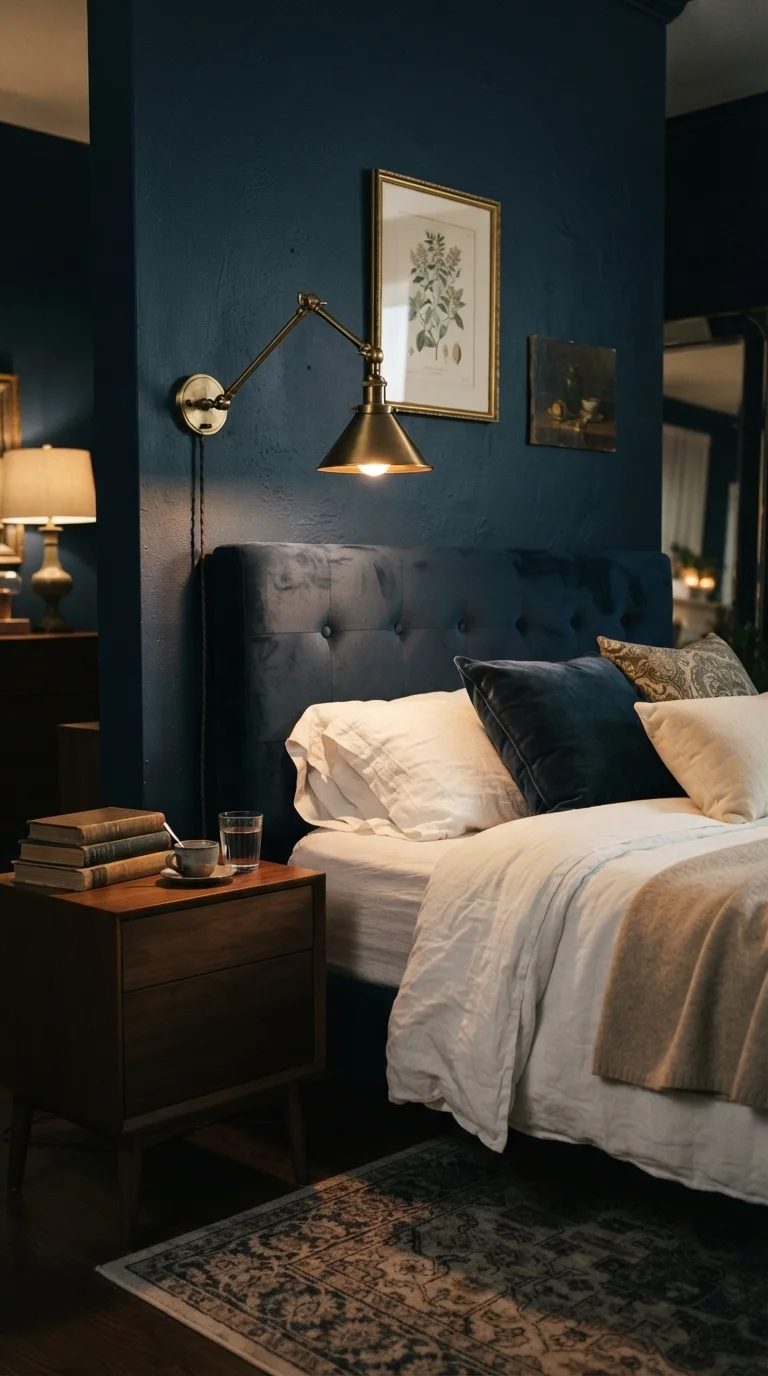 2. Antique Brass Swing-Arm Sconces