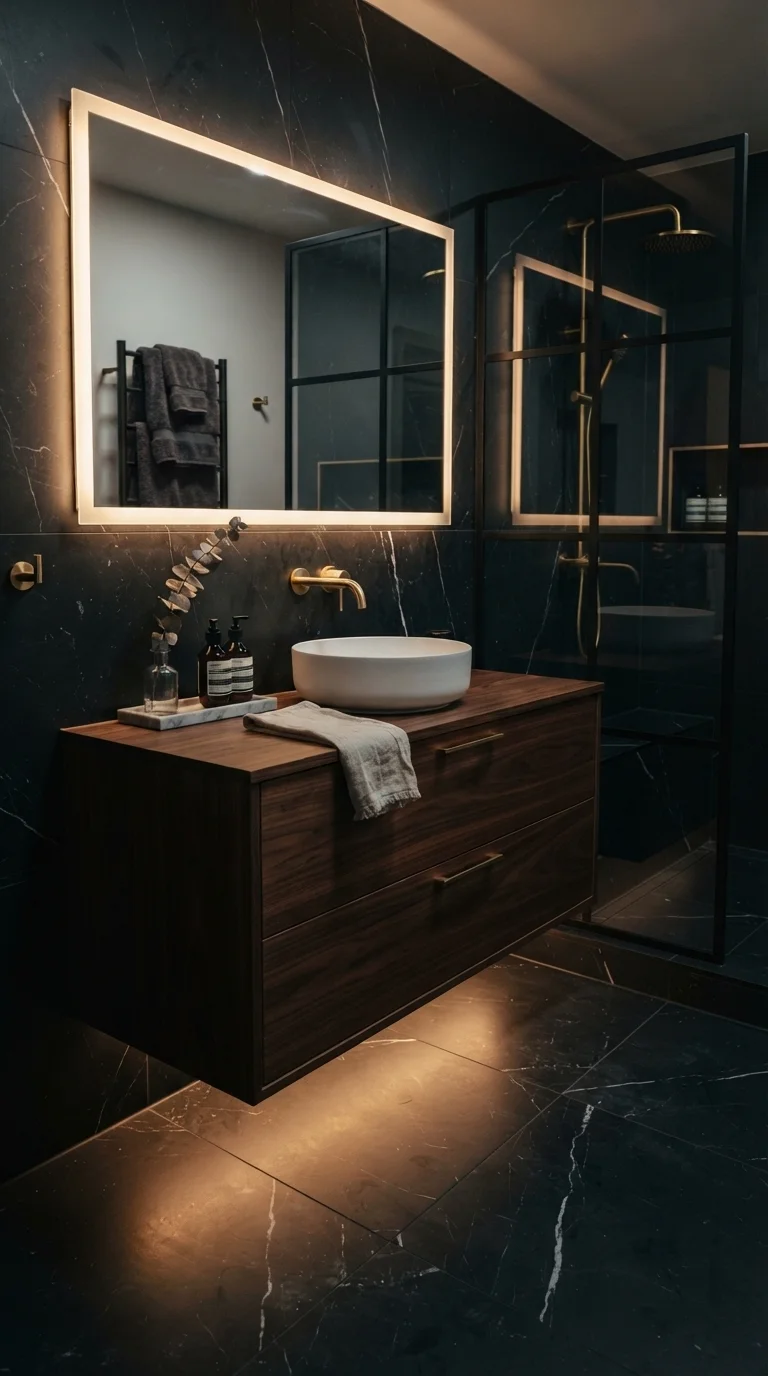 2. Dramatic Dark Marble Minimalism
