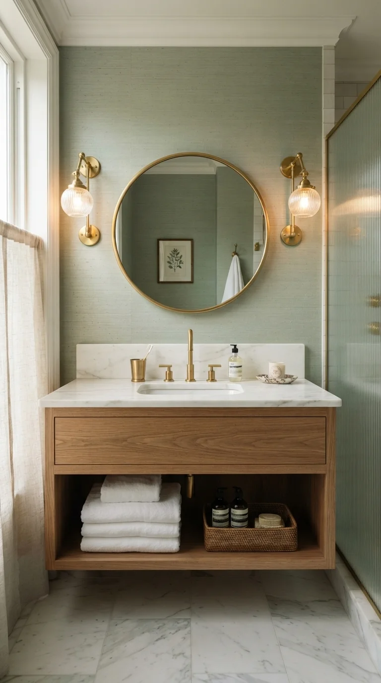 2. Textured Grasscloth Wallpaper Accents