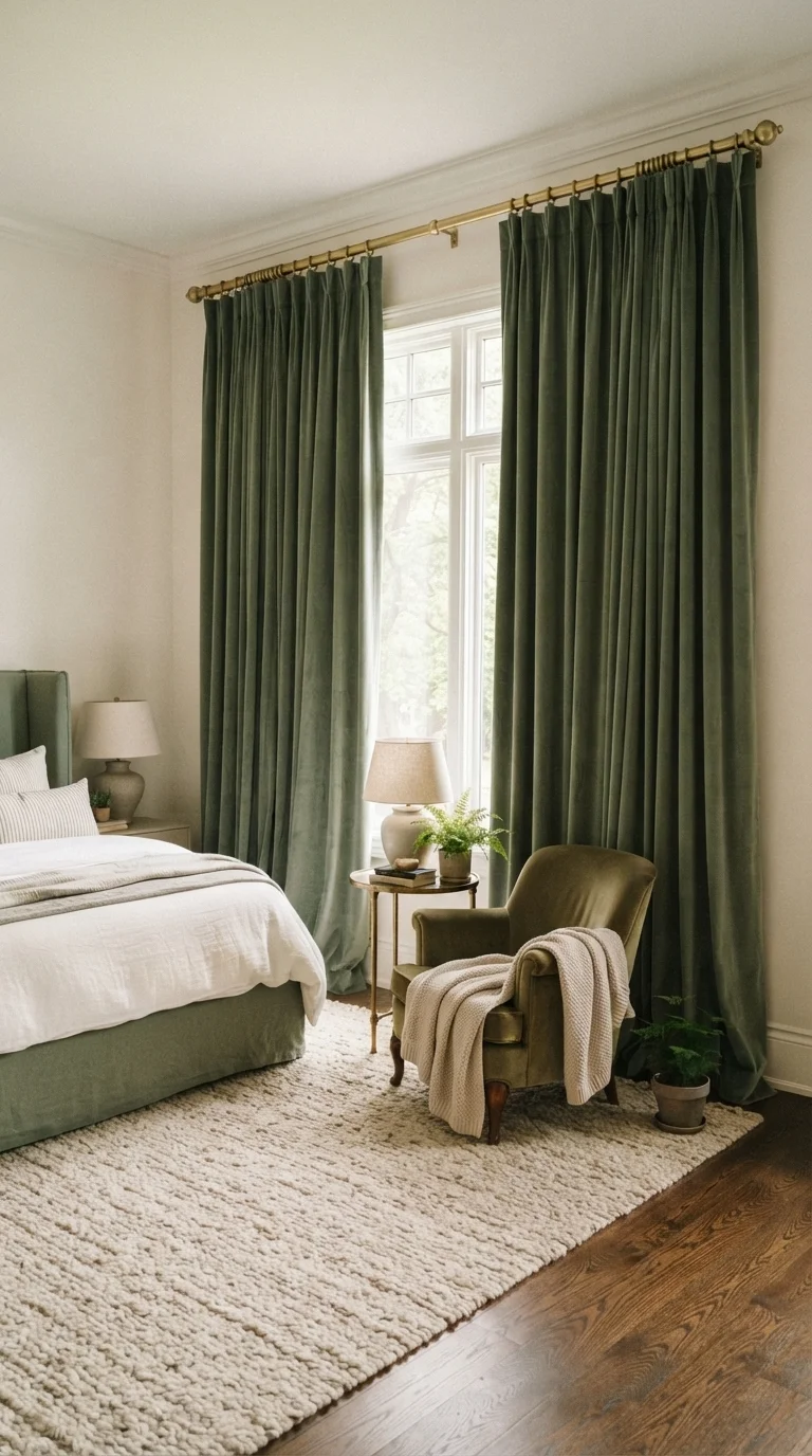 3. Floor-to-Ceiling Velvet Drapery