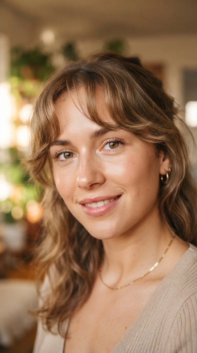 3. Romantic Curtain Bangs