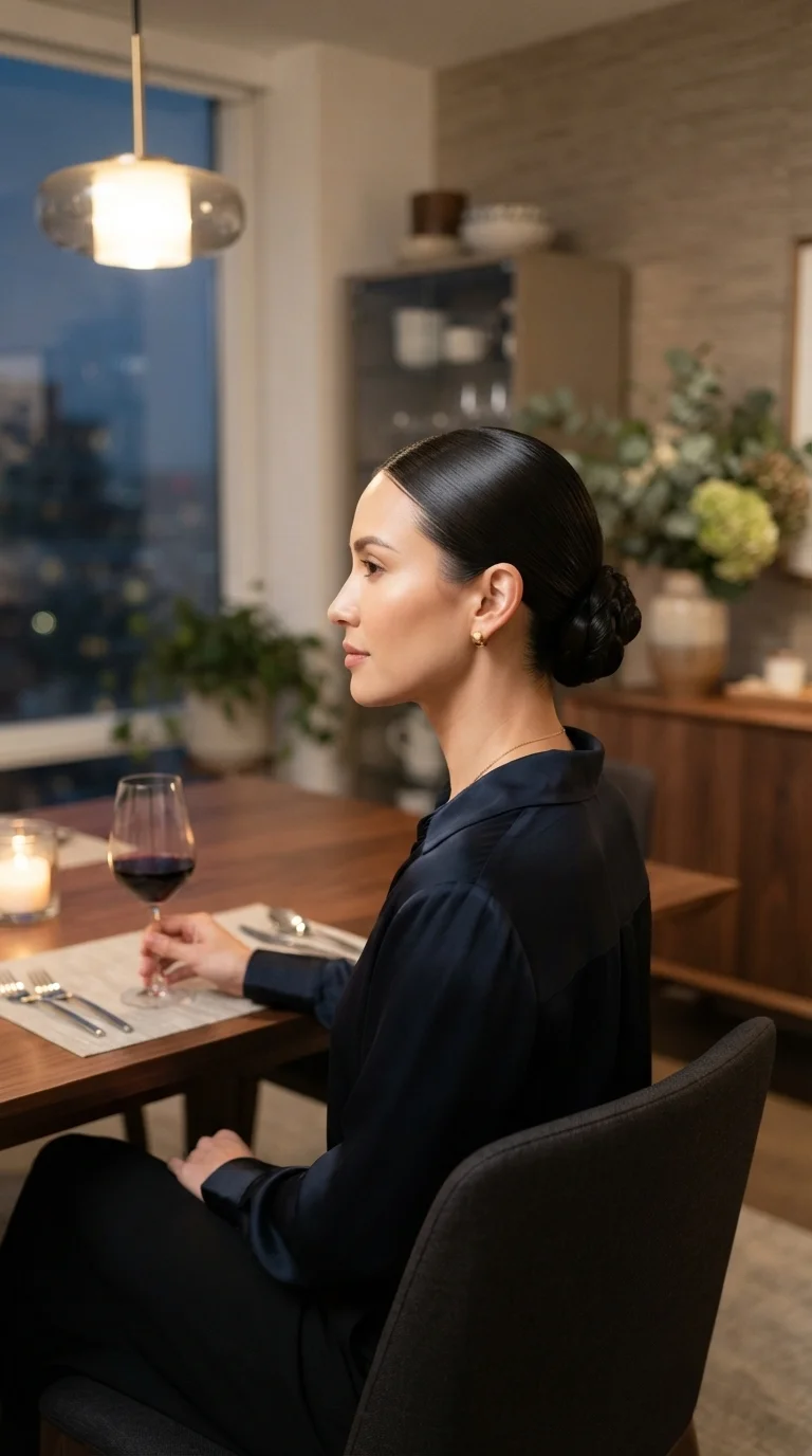 3. The Sleek Low Chignon