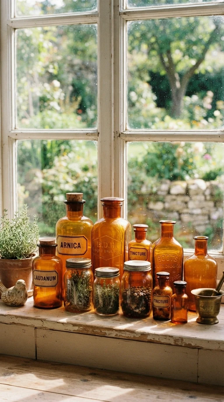 4. Vintage Amber Glass Collection